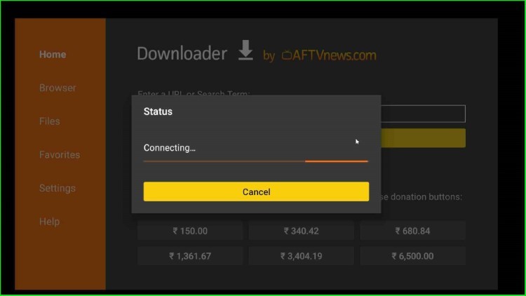 Wait for CyberFlix APK file connection