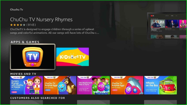 Select Chuchu TV app