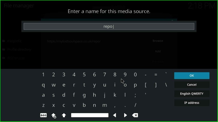 Remove the source name repo