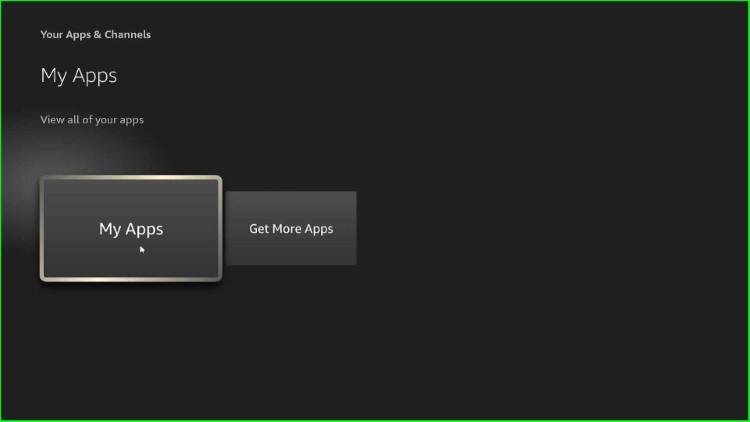 It shows My Apps and Get More Apps option