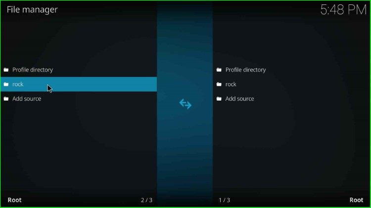 rock source saved on File manager