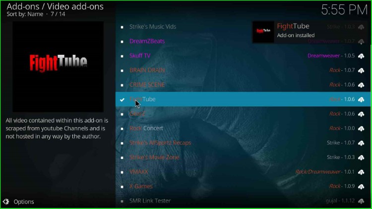 Tap on FightTube addon