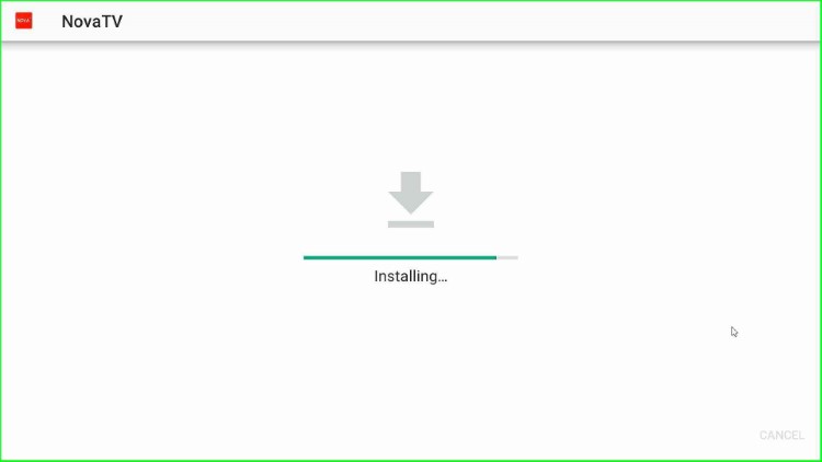 Wait for the installation of Nova TV