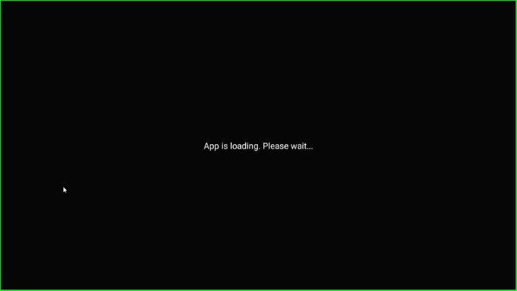 HDTV app starts loading