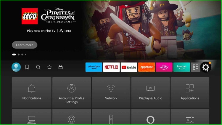 Click on the Firestick Settings